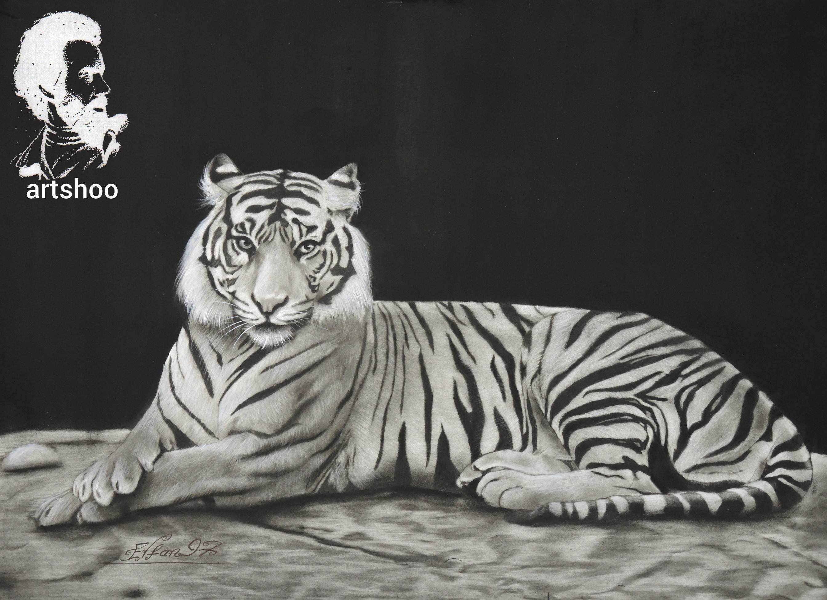 نقاشی سیاه قلم اورژینال